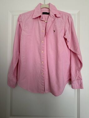 Polo by Ralph Lauren Pink Oxford Button-Down Shirt - Kids
